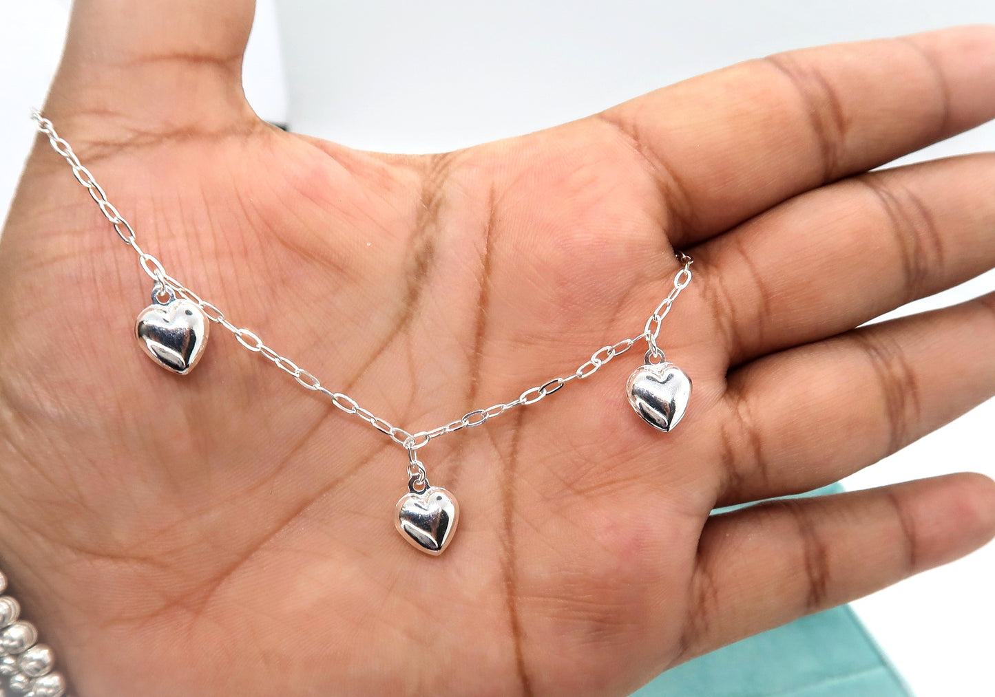 Tobillera de Eslabones y Corazon