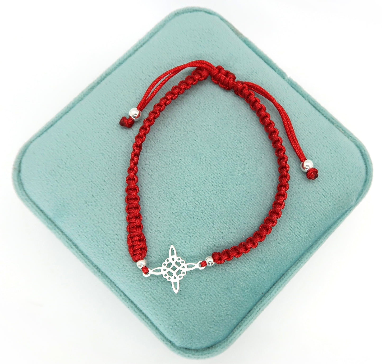 Pulsera de Nudo de Bruja Tejida