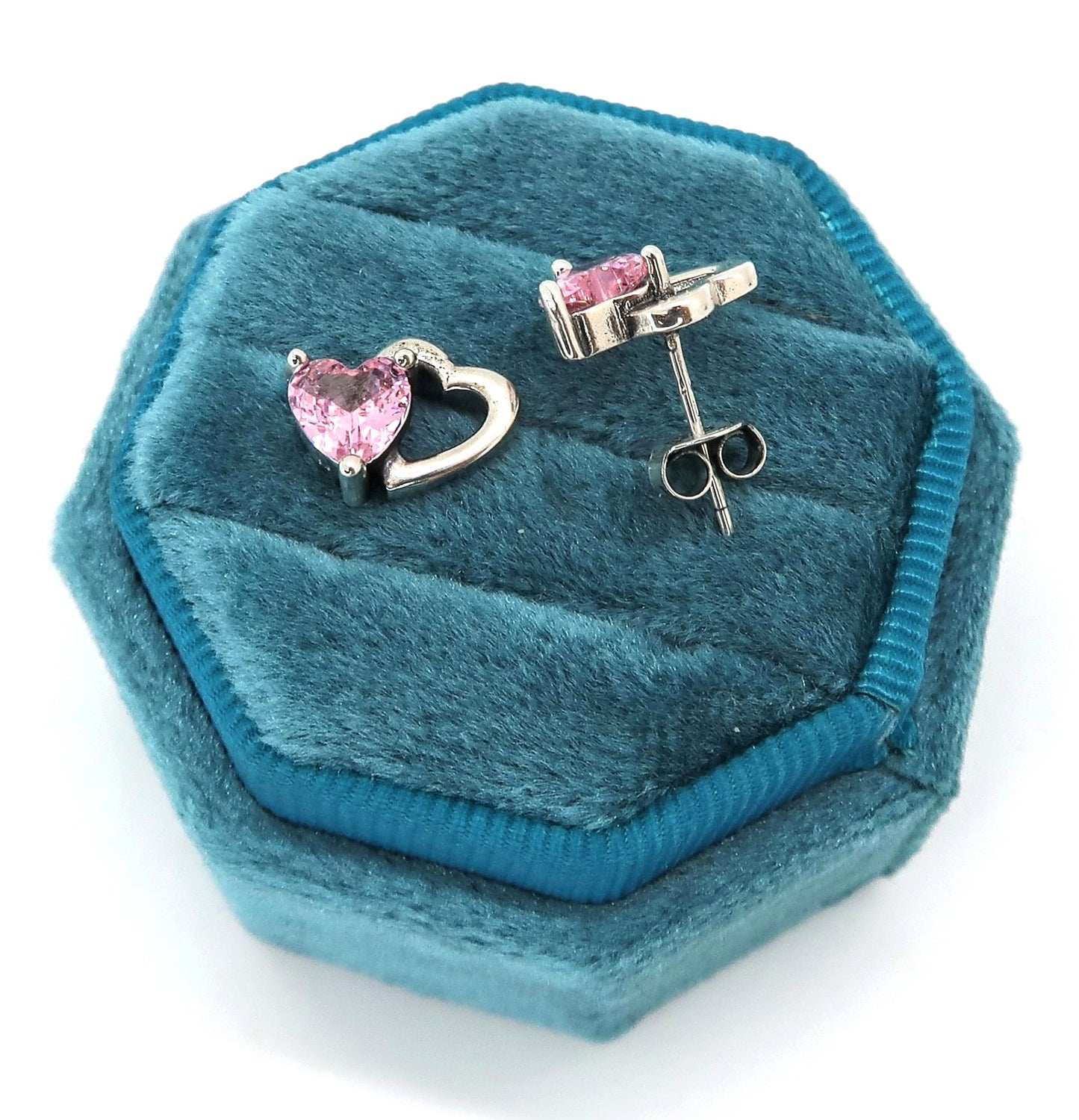 Arete Doble Corazon Zirconia