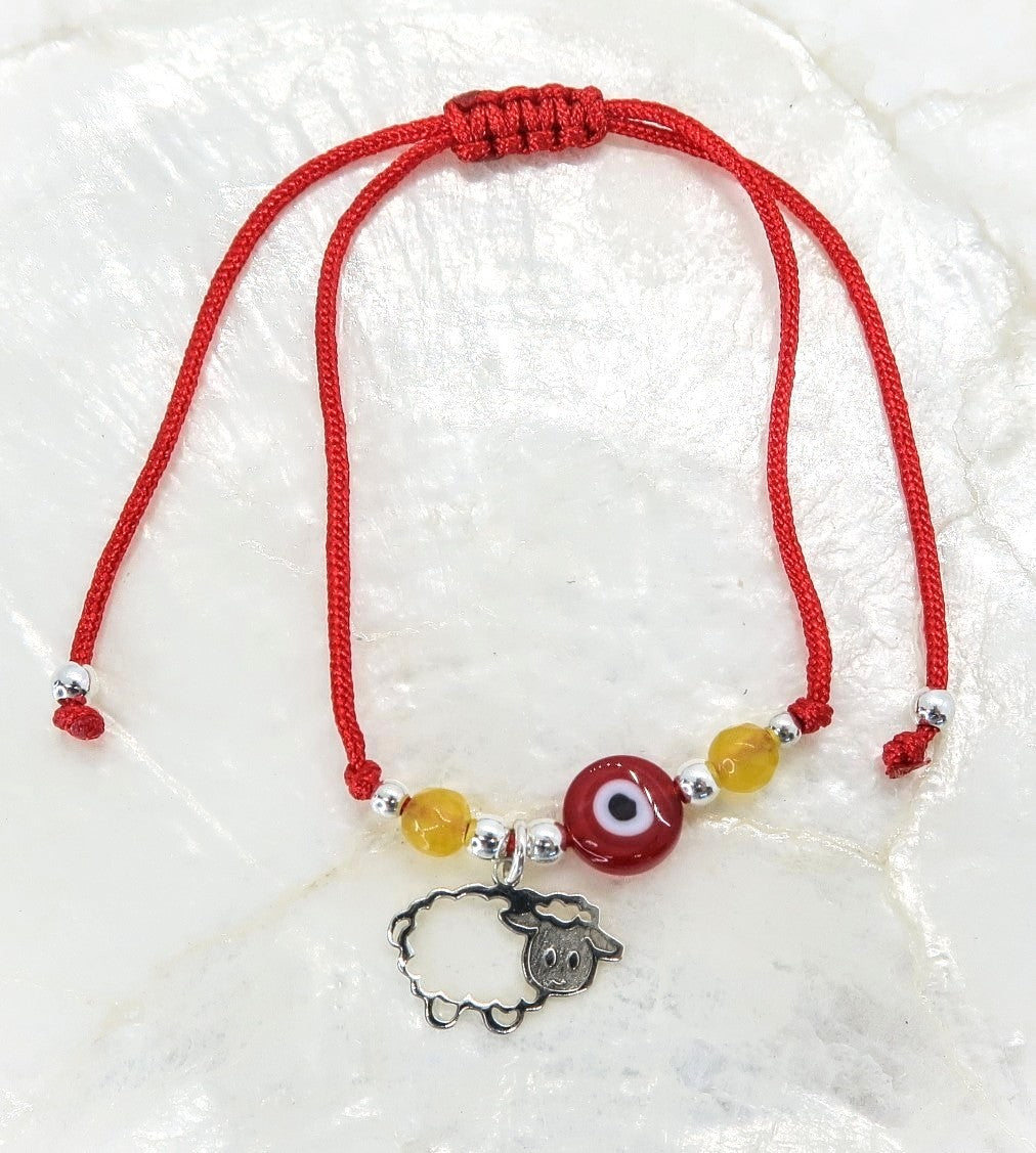 Pulsera Borreguito de la Abundancia de Hilo, Ojito turco