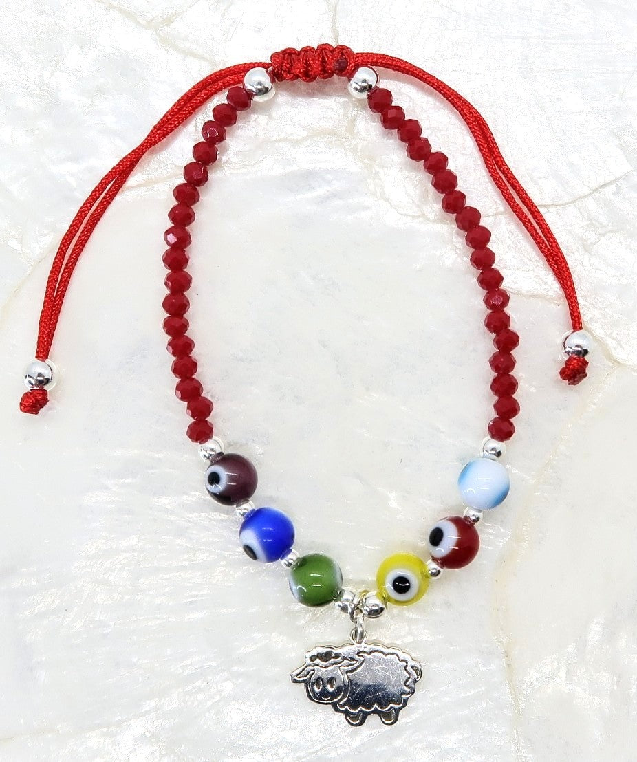 Pulsera Borreguito de la Abundancia, Ojo turco Multicolor