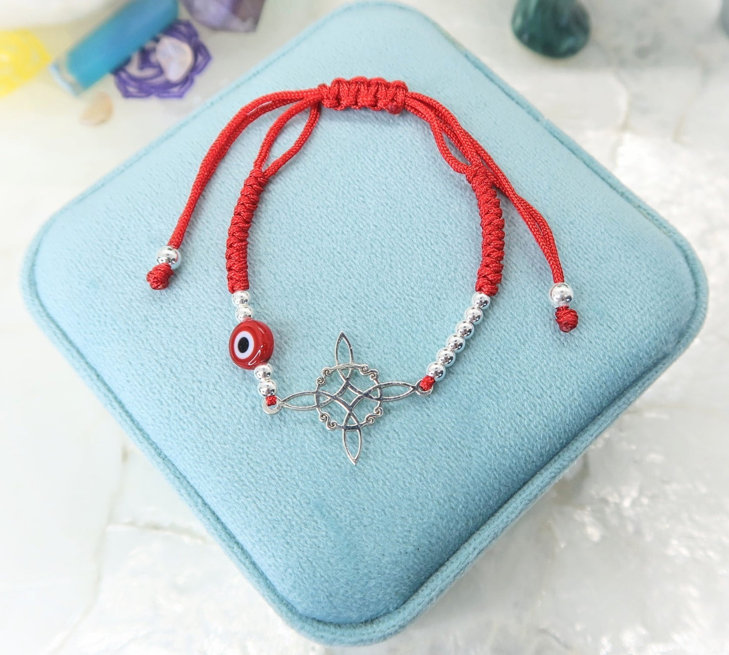 Pulsera Nudo de Bruja con Ojo Turco