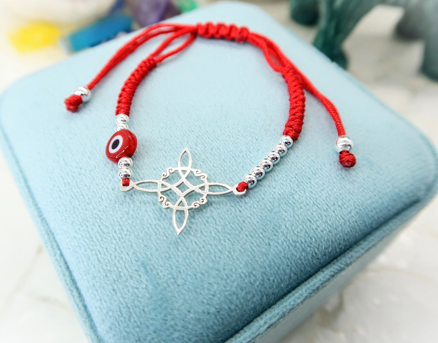 Pulsera Nudo de Bruja con Ojo Turco