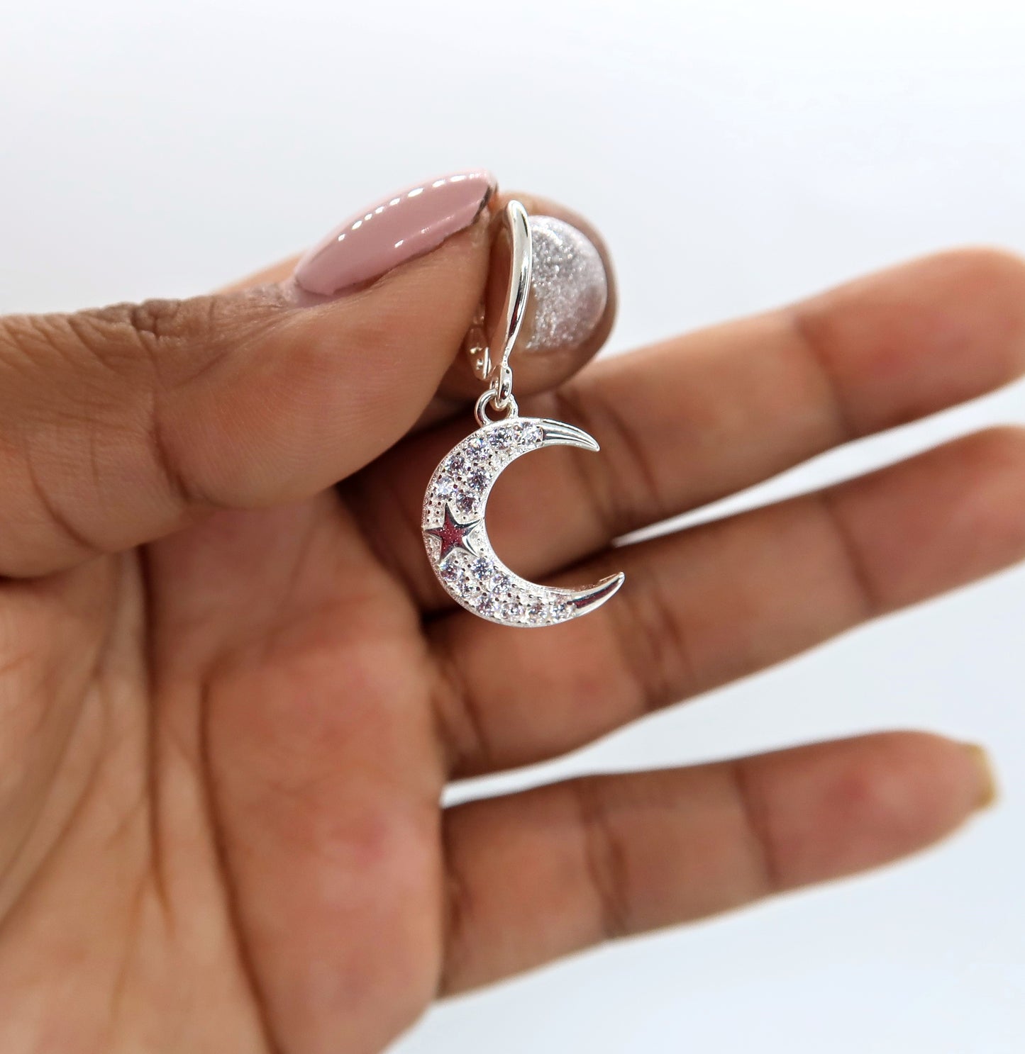 Arete Hoops Luna / Estrella Con zirconia