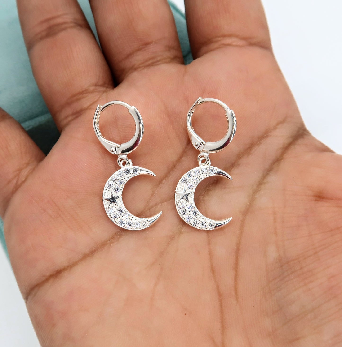 Arete Hoops Luna / Estrella Con zirconia