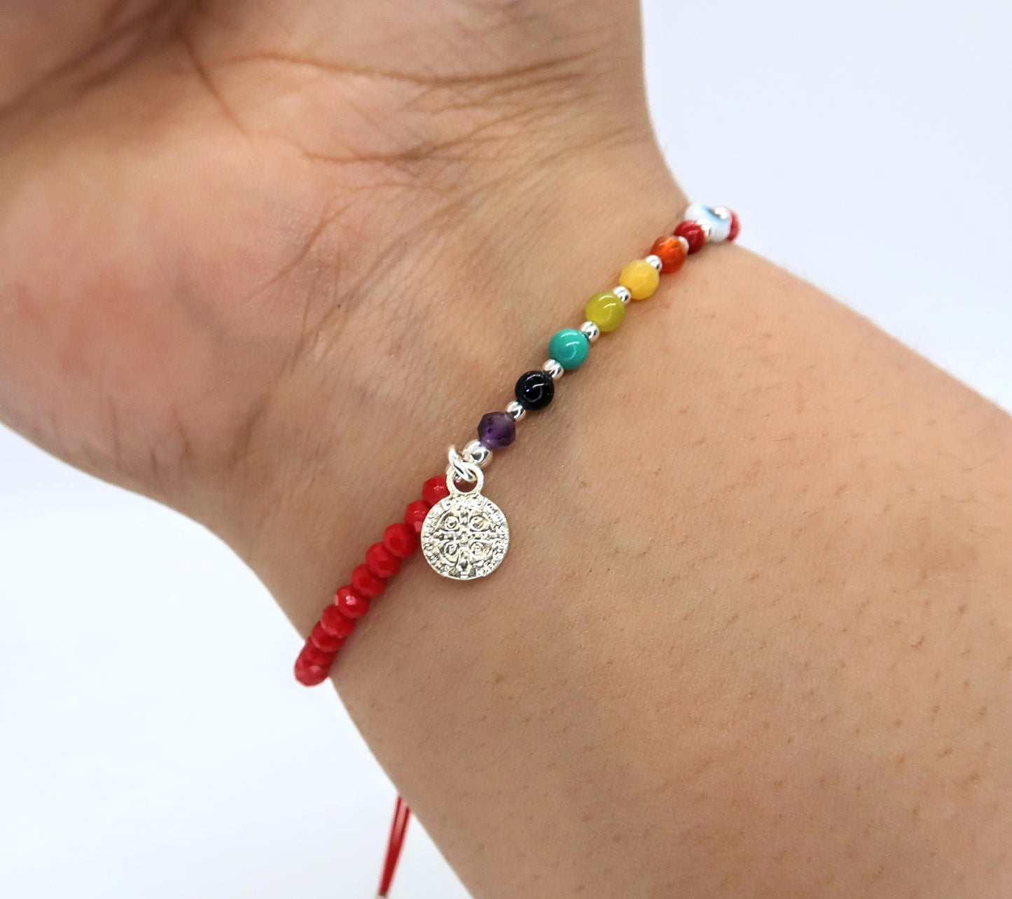 Pulsera Chakras, San Benito y Ojo Turco