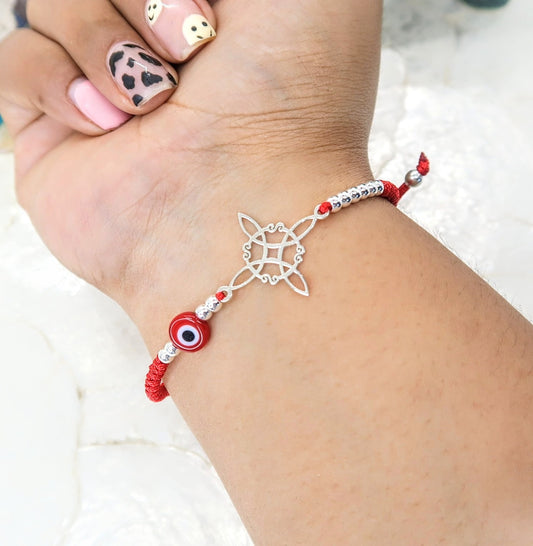 Pulsera Nudo de Bruja con Ojo Turco